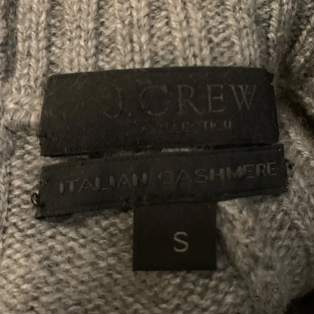 J Crew Italian cashmere turtleneck sweater gray size S - Image 14