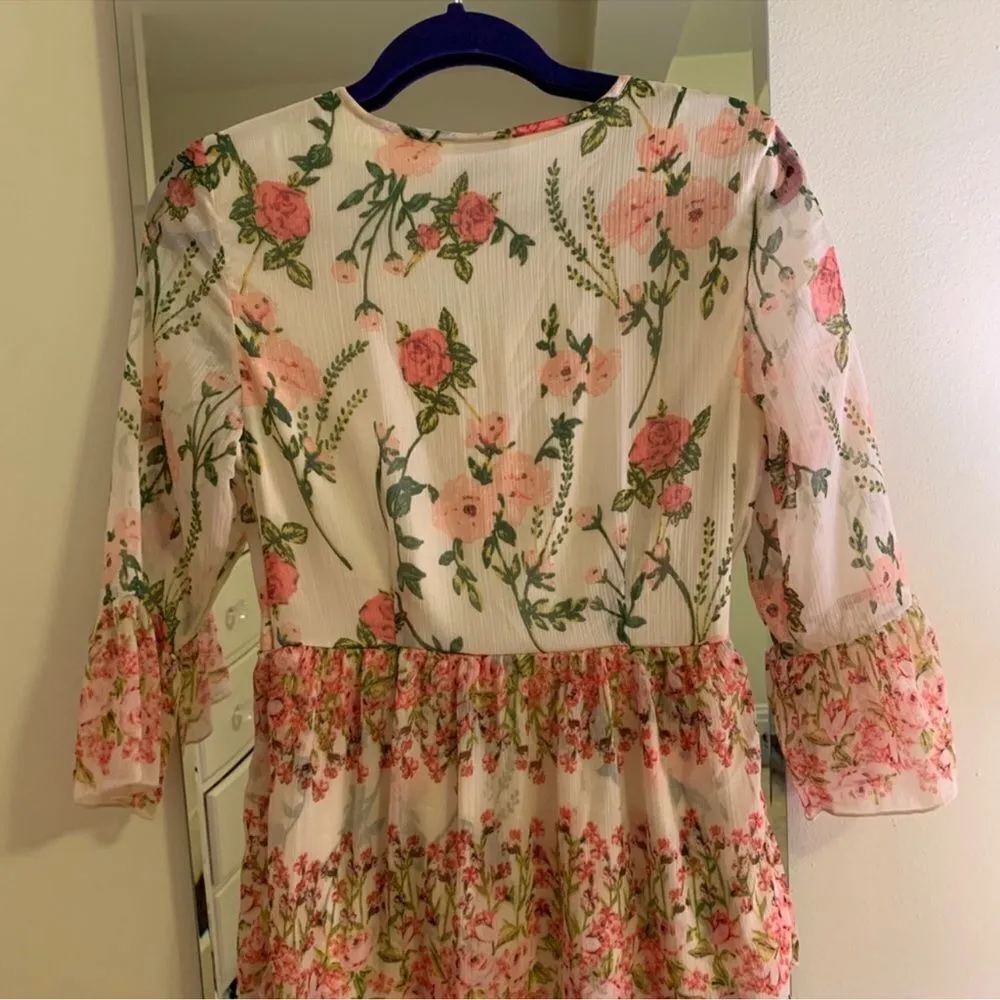 Vero Moda Floral‎ Ruffle Tiered Maxi Dress C27 - Image 7