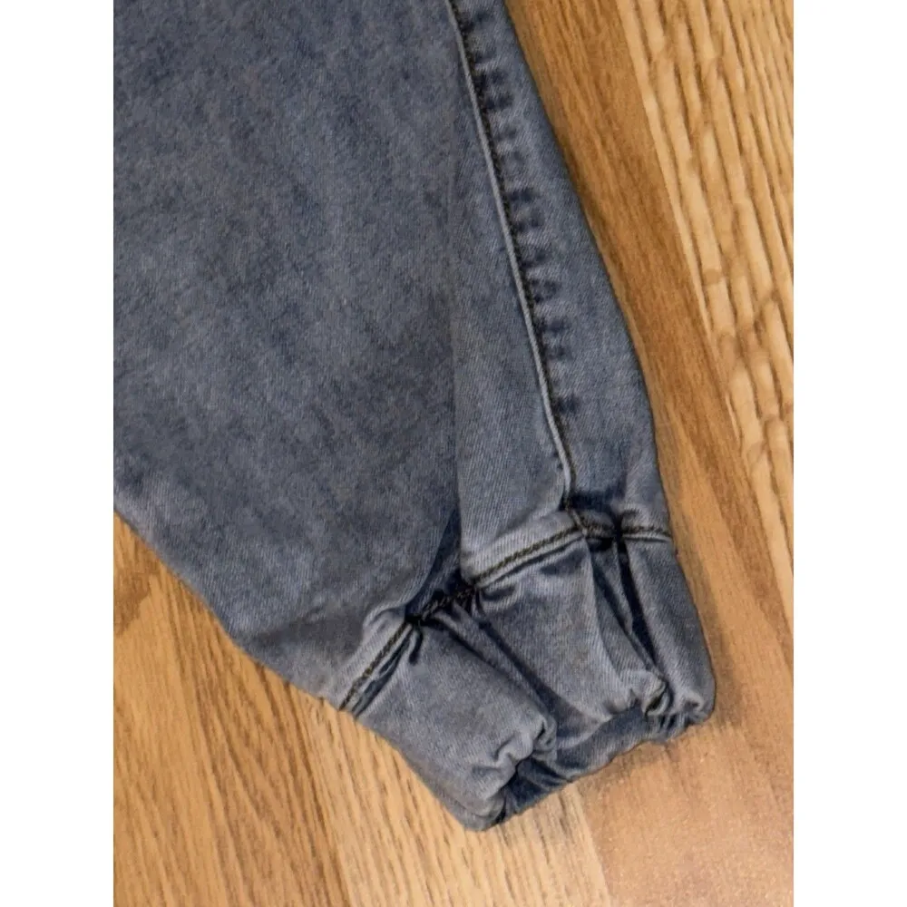 S.O.N.G Blue Wash Denim Cargo Pocket Jean Joggers Women’s Size 5/27 Bleach - Image 6