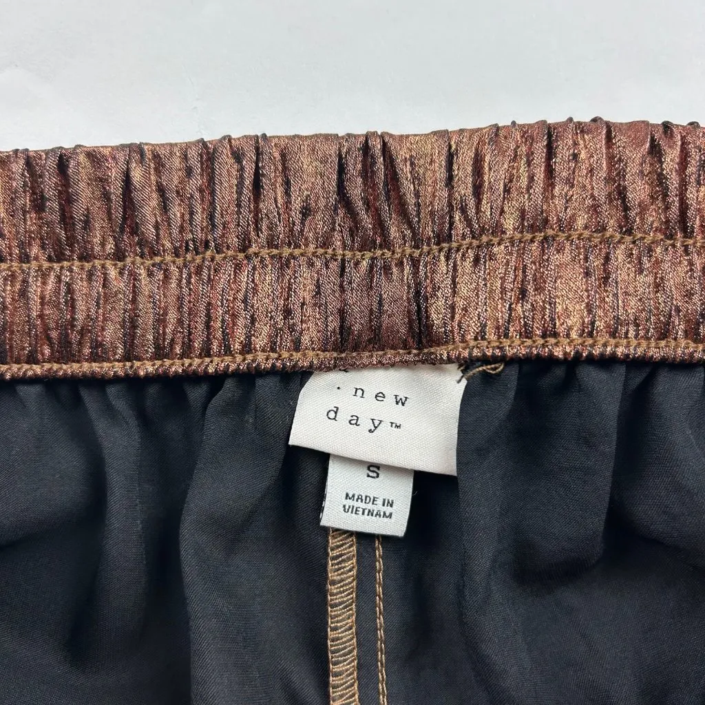 A New Day Shiny Copper Wide Leg Pull On Pant S - Image 4