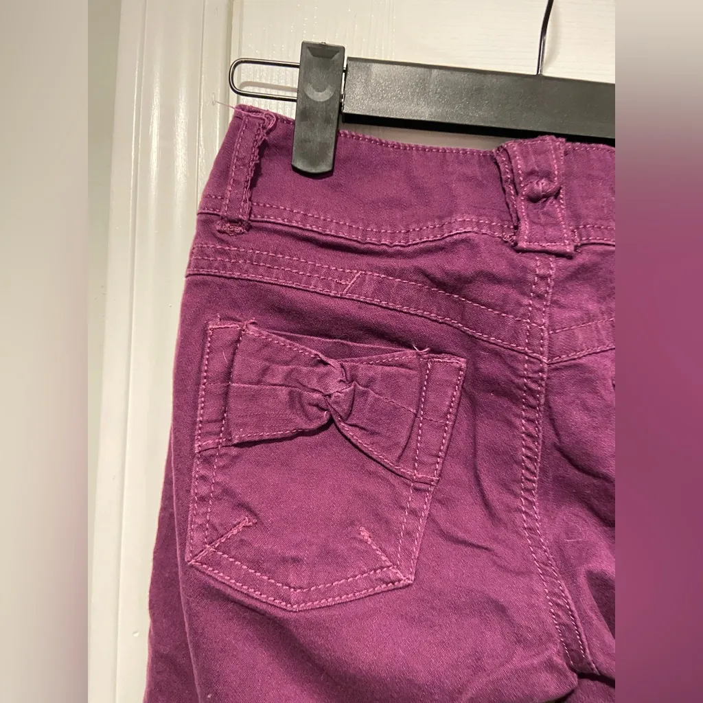 Candies Size 0 Cotton Stretch Low Rise Bow Pockets Zip Up Skinny Chino Pants - Image 5