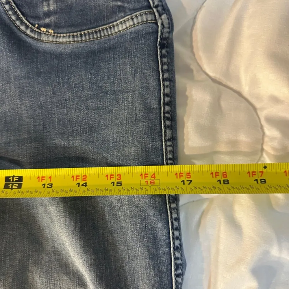 Venus Reversible Strechy Jeans Size S Capri Animal Print and Plant Blue Jeans - Image 7