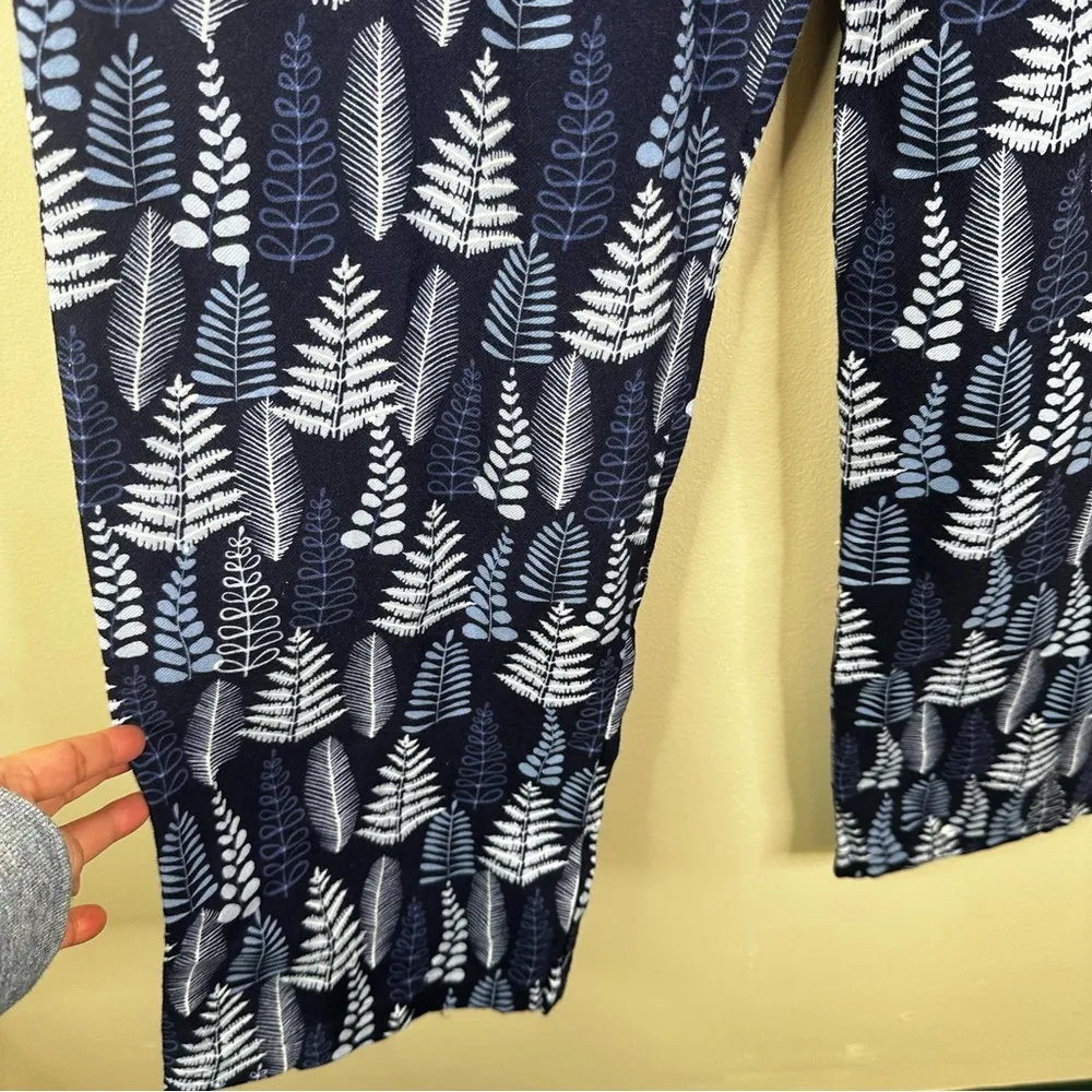 NEW Garnet Hill Flannel Sleep Pants Womens Small Blue Organic Pima Cotton - Image 5