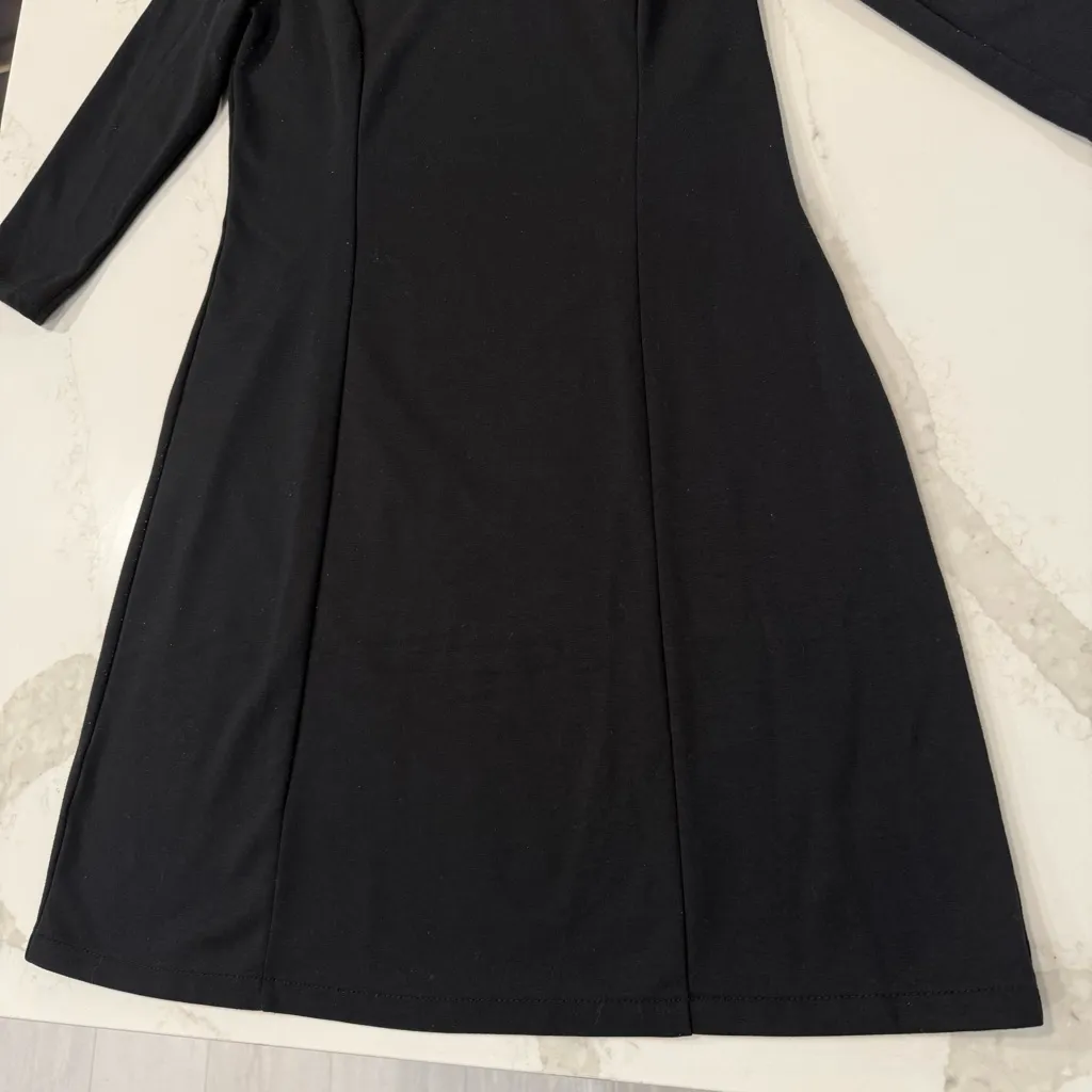 Ann Taylor LOFT 3/4 Sleeve Bodycon Cocktail Dress Women’s 10 Little Black Dress - Image 2