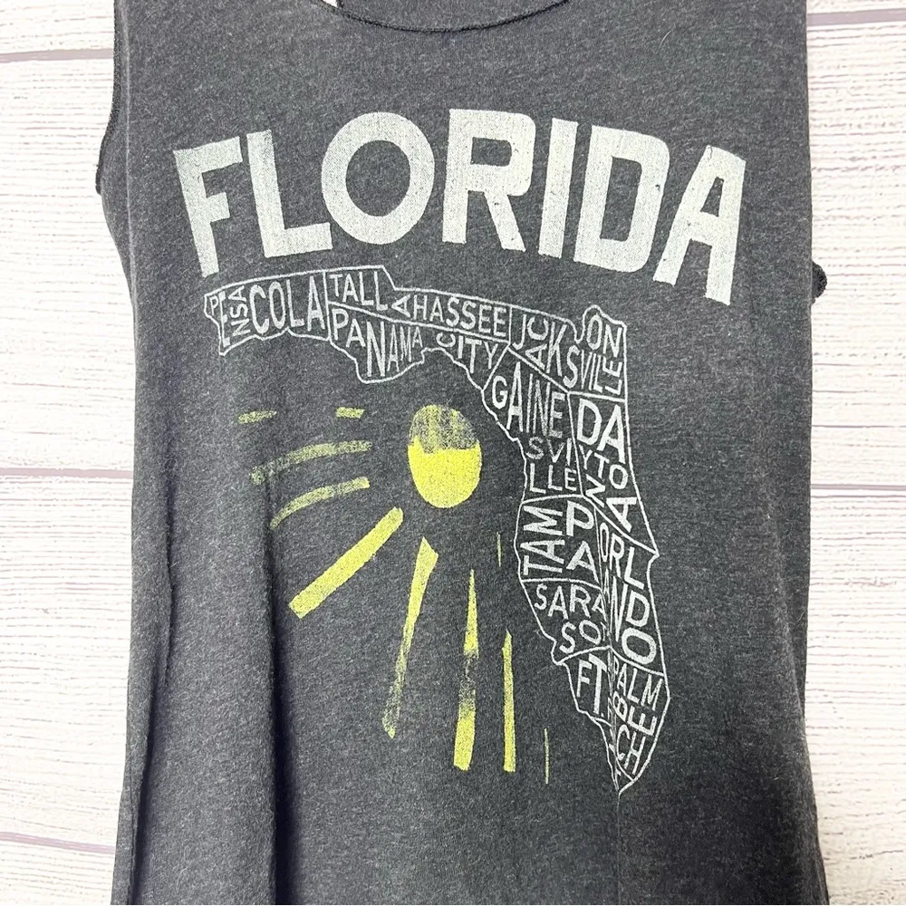 Florida Graphic Women's Tank Top Size Large Dark Gray - Image 2