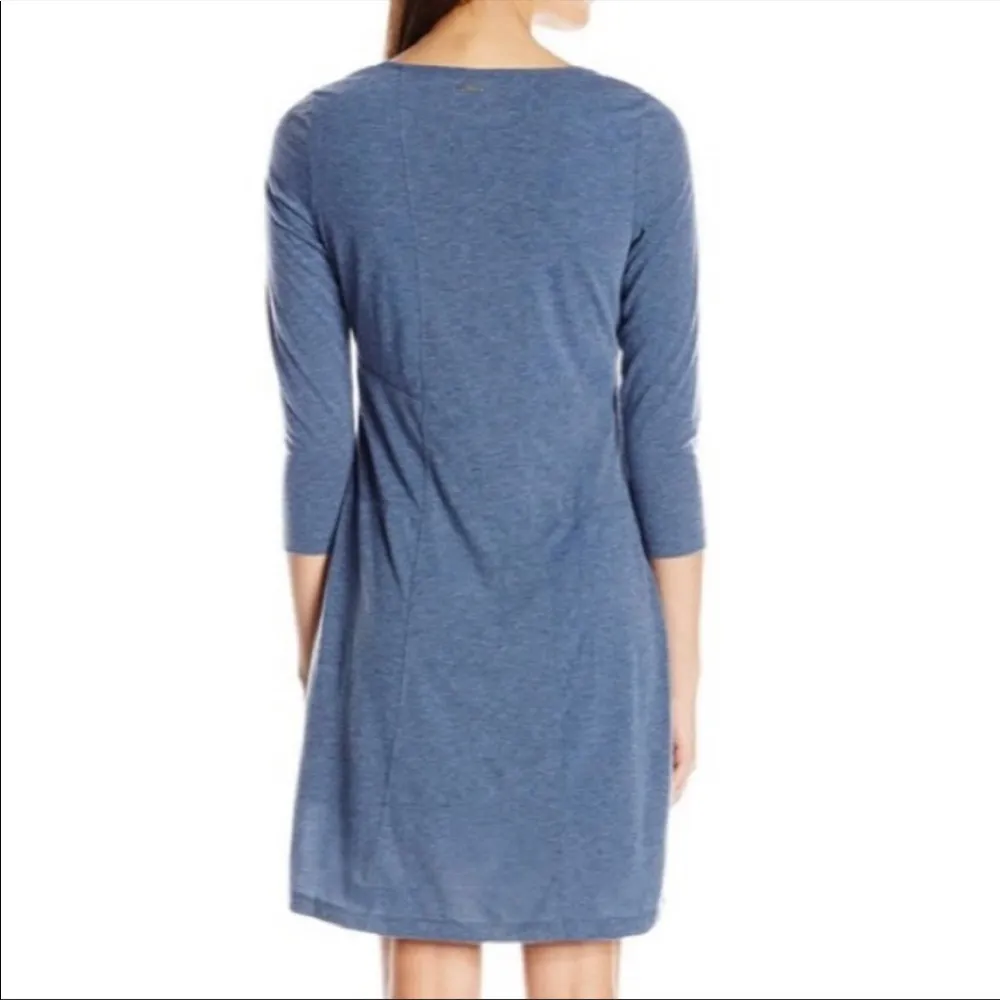 Prana Soskia Blue Wool Blend Dress Small - Image 3