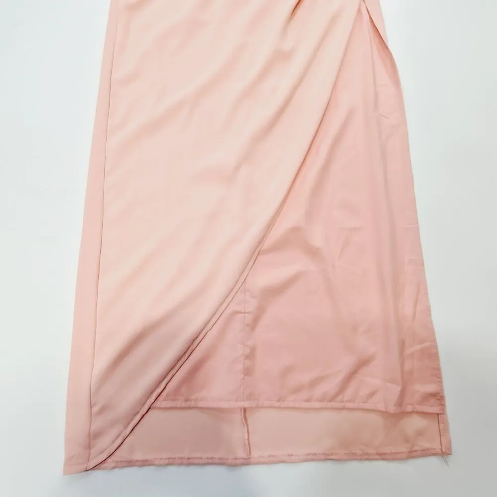 MORE TO COME Catalina Wrap Maxi Dress in Blush XS Pink - Image 4