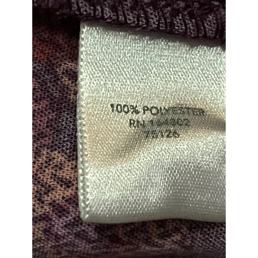 Christopher & Banks Women’s Blouse S Burgundy Floral Long Sleeve NEW - Image 9