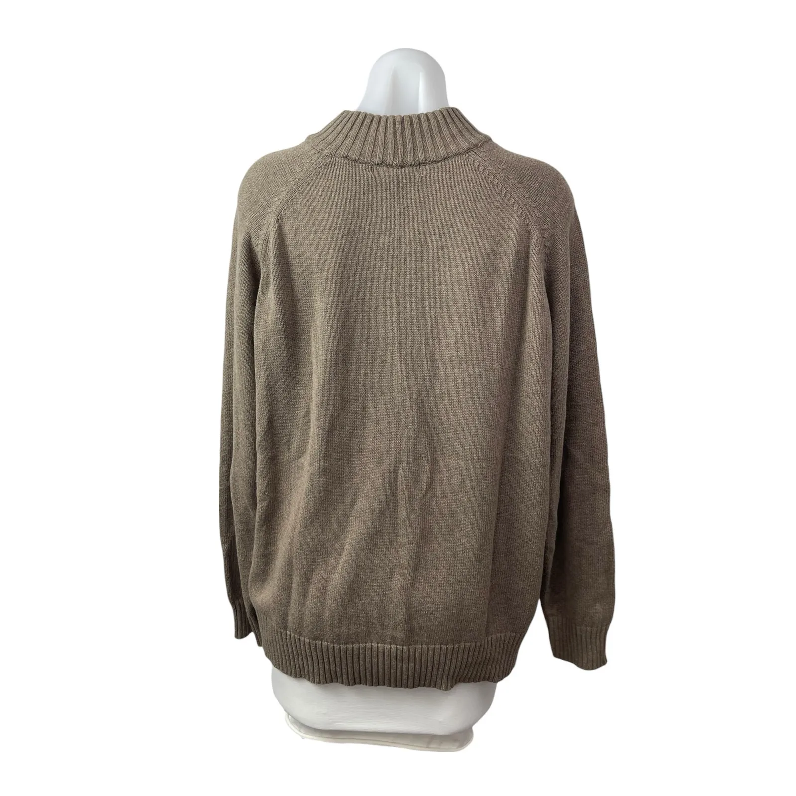 Jeanne Pierre Women's Tan Mock Neck Long Sleeve Sweatshirt Sweater Top Size 1X - Image 4