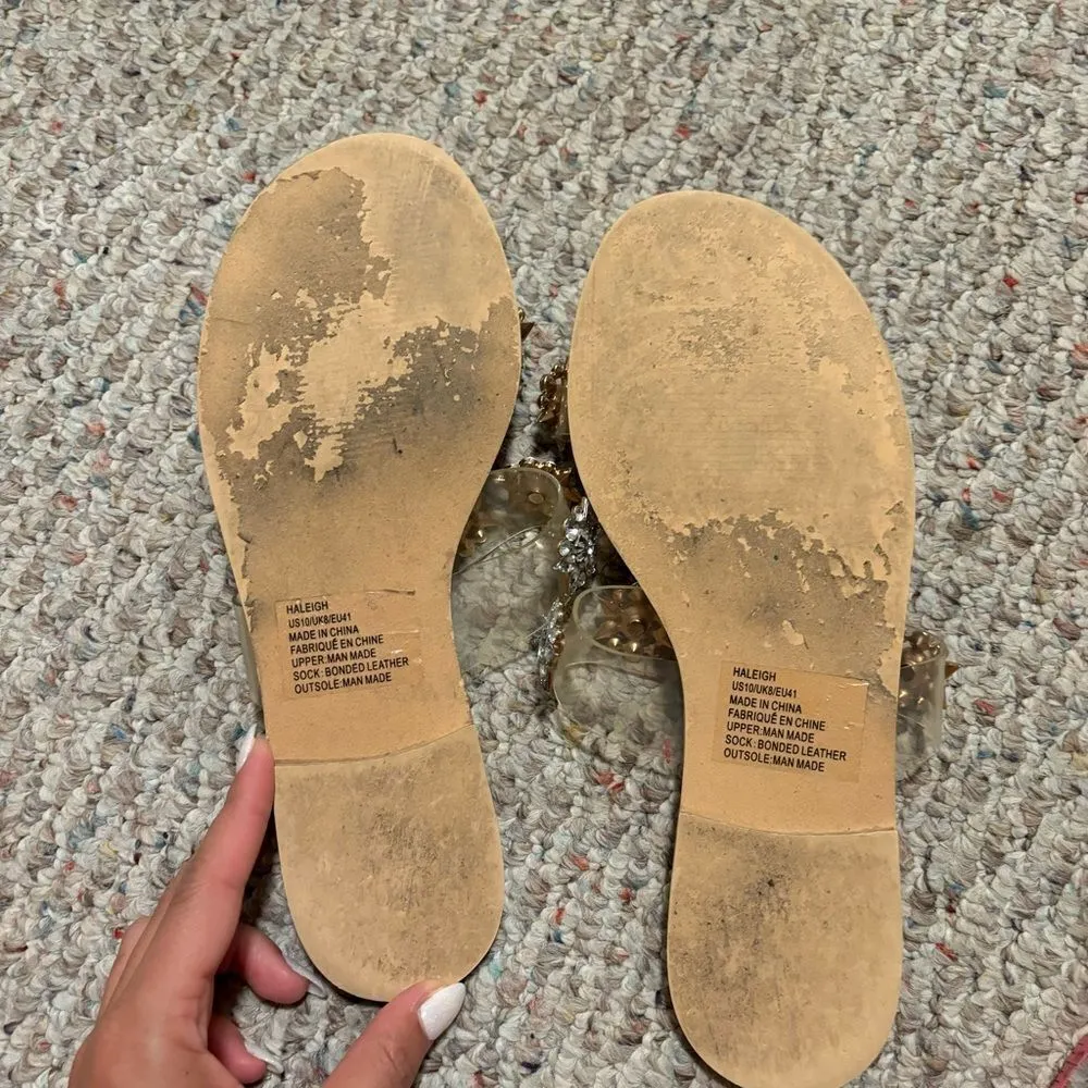 ShoeDazzle Haleigh Embellished Slide Sandal Bling - Image 8