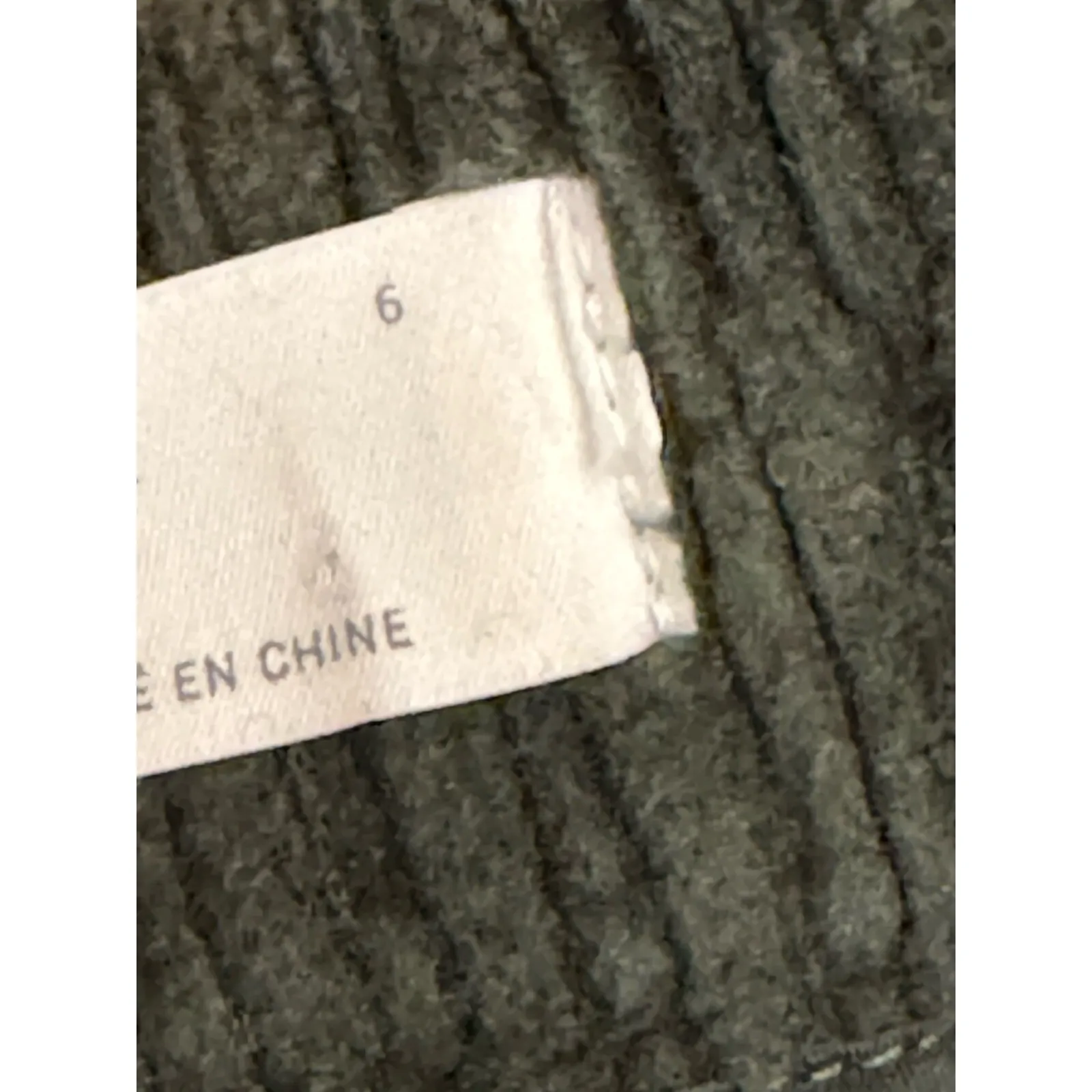 OAK + FORT Cropped Wide Leg Capri Pants Women's 6 Corduroy Knicker Chino Twill Green - Image 7