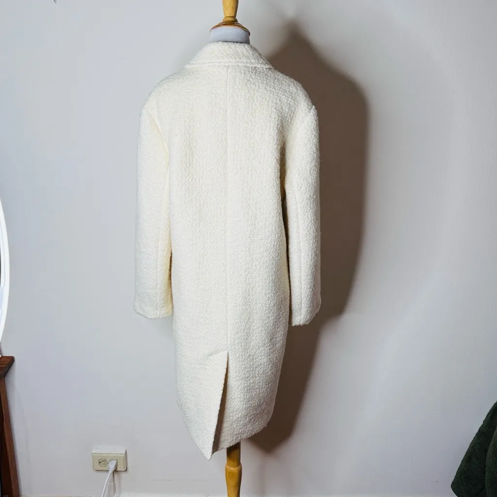 Abercrombie Ivory Wool Blend Dad Coat - Image 9