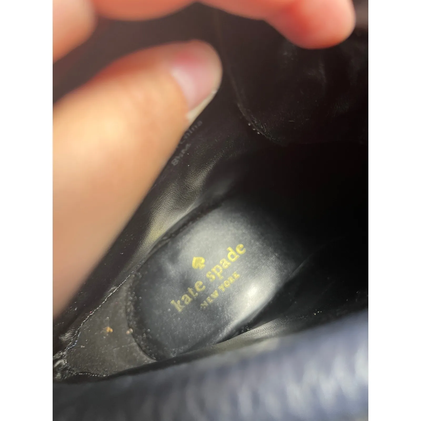 Kate Spade Lace Up Wool Colorblock Wedge Bootie Shoes Blue Womens Size 8.5‎ - Image 7