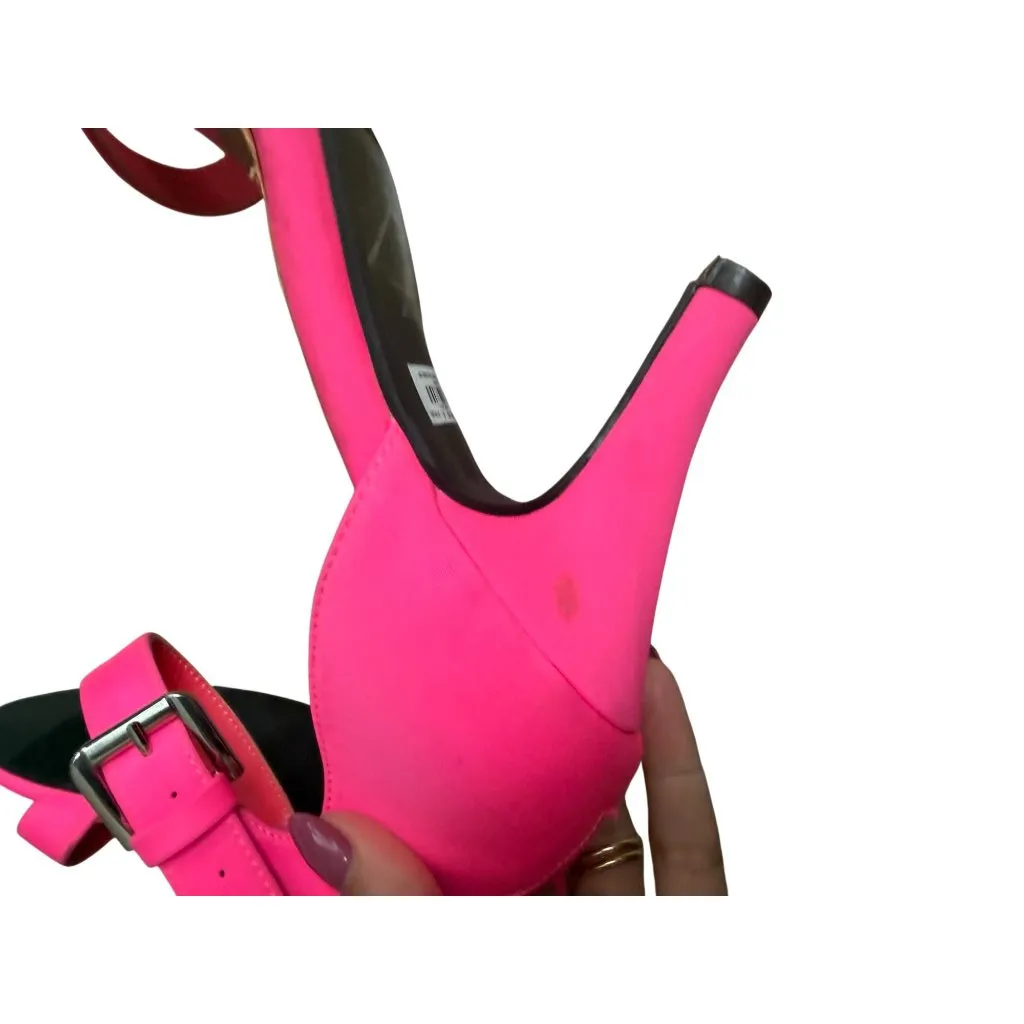 TORRID Pink Ankle Strap Sandals Heels Size 8 Wide - Image 4