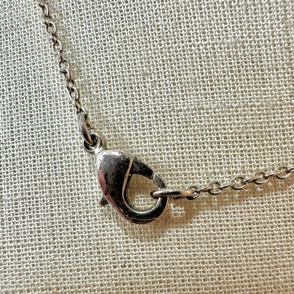 Disney silver tone Mickey rhinestone pendant necklace - Image 4