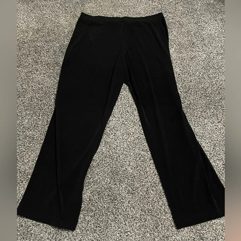 New Susan Graver Black Wide-Leg Business Casual High Waisted Pants MP - Image 13