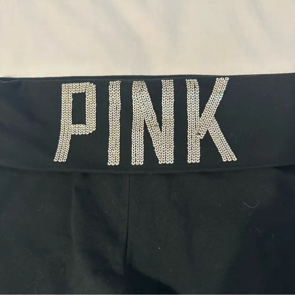 Y2K PINK Victoria Secret Bling YOGA SHORTIE SHORTS - Image 2
