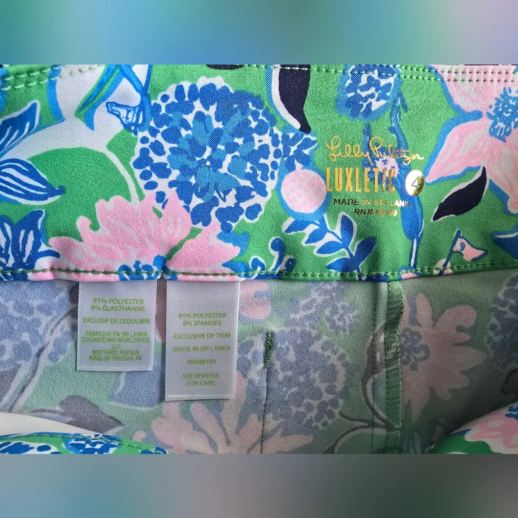 Lilly Pulitzer‎ Luxletic Corso Pant UPF 50+ Spearmint Golf Till You Drop Size 4 - Image 9