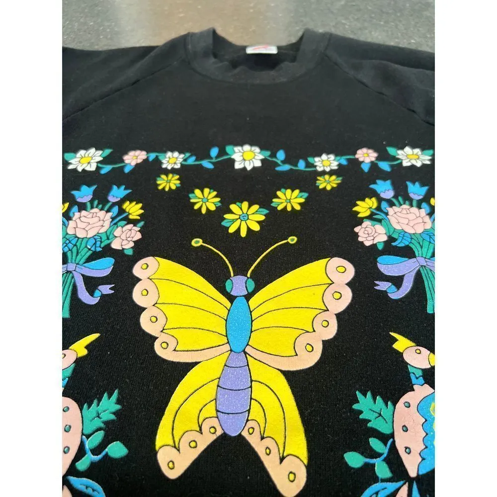 JERZEES butterfly peacock sweatshirt Made in USA - Image 6