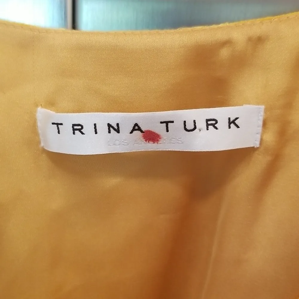 💕TRINA TURK💕 Dawning Dress ~ Walk This Lei Embroidery ~ Saffron NWOT - Image 8