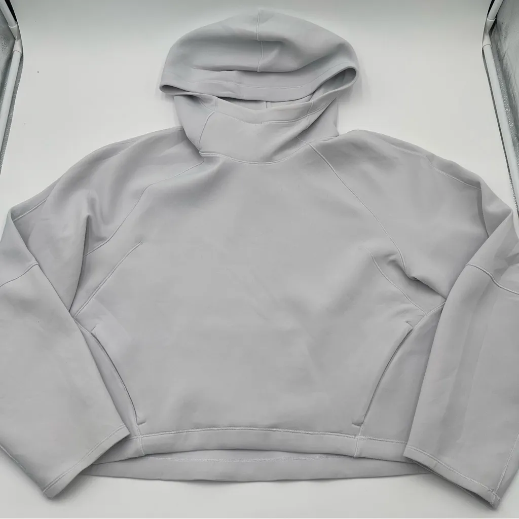 Lululemon Women's AirWrap Pullover Hoodie Lightweight Sweatshirt Alpine White 8 - Image 5