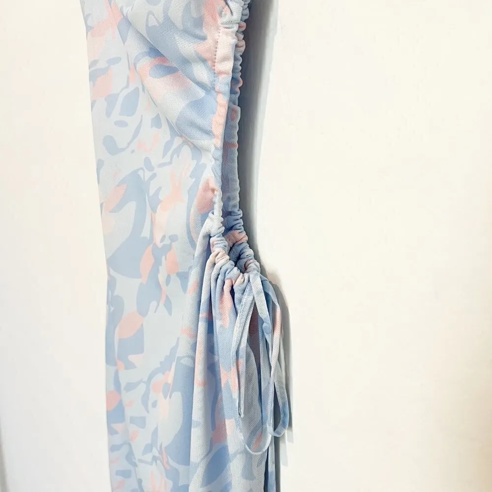 NWT Cotton Candy‎ Amelia Cutout Dress Blue Pink Beachy Vacation Club Size Small - Image 6
