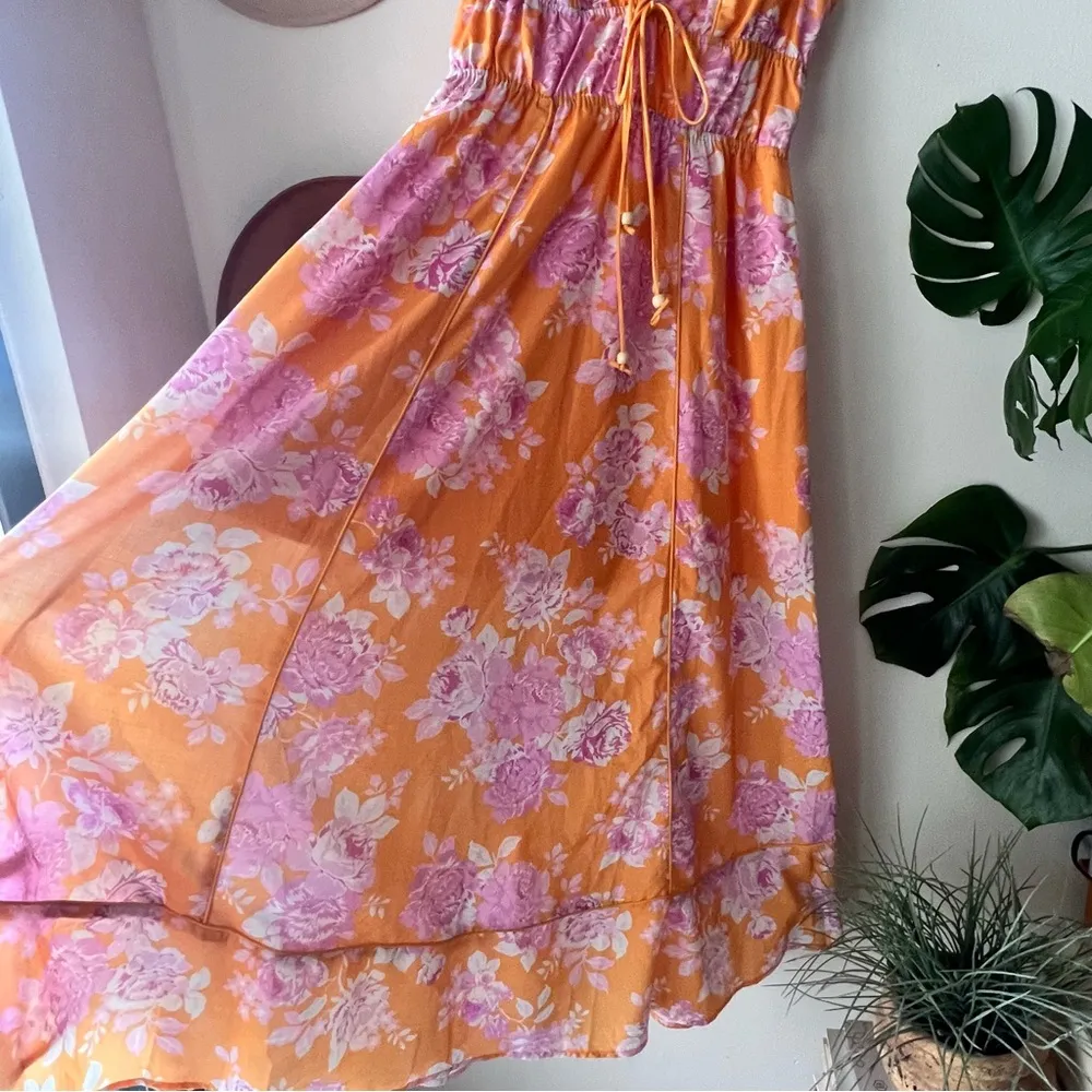 Boutique ONE AND ONLY tropical floral MAXI DRESS Women’s SIZE MEDIUM new - Image 6