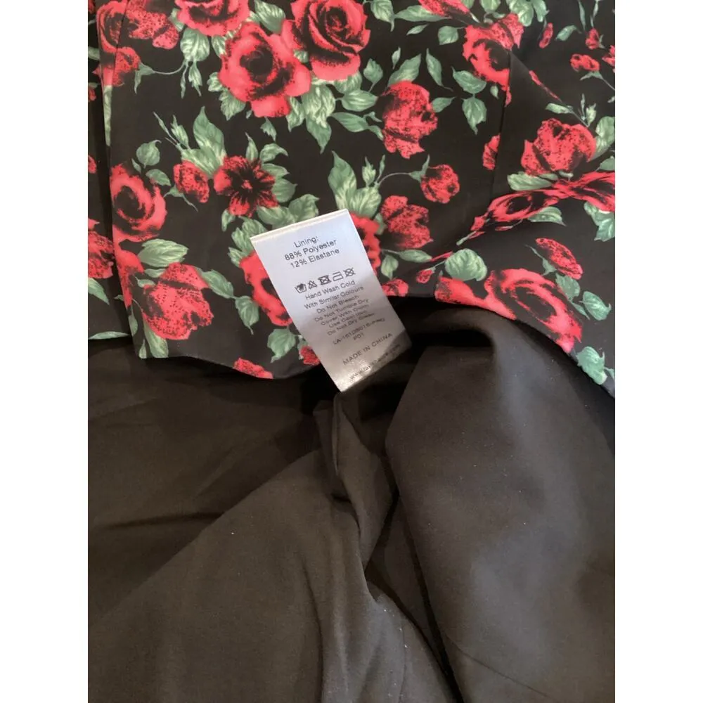 Lavish Alice Rosie Connolly Rose floral Print Statement Shoulder Mini Dress 10 - Image 8