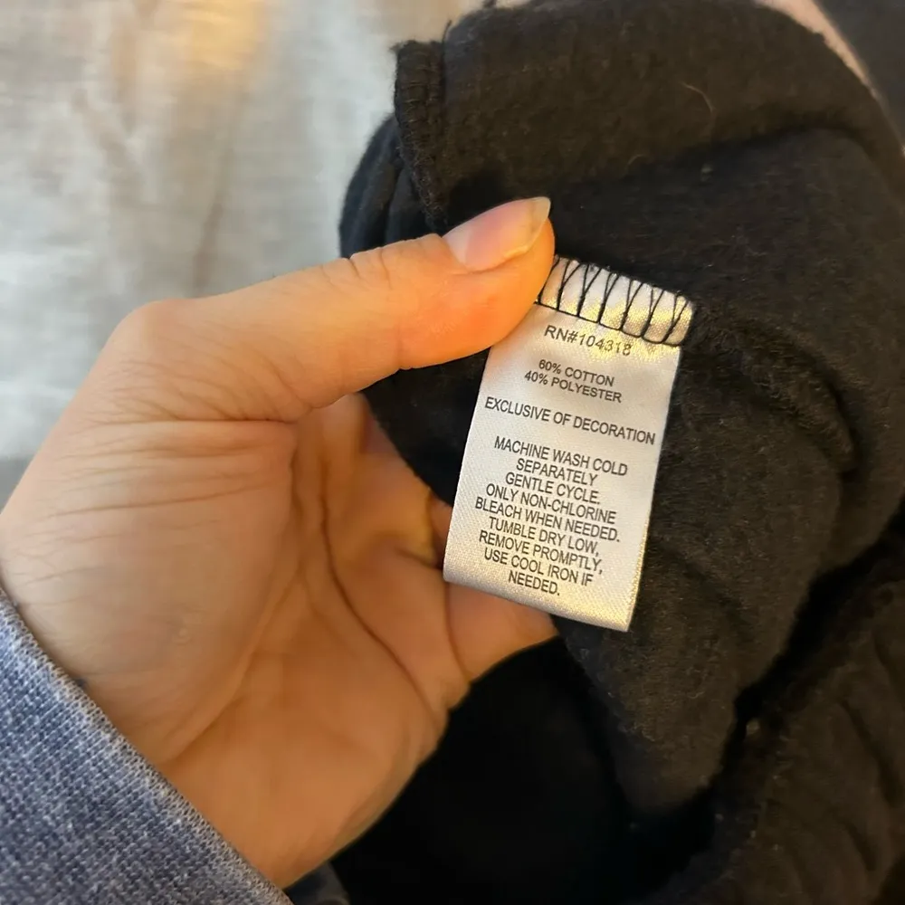 Planet Heart Black Foldover Wide Leg Sweatpants Size M - Image 4