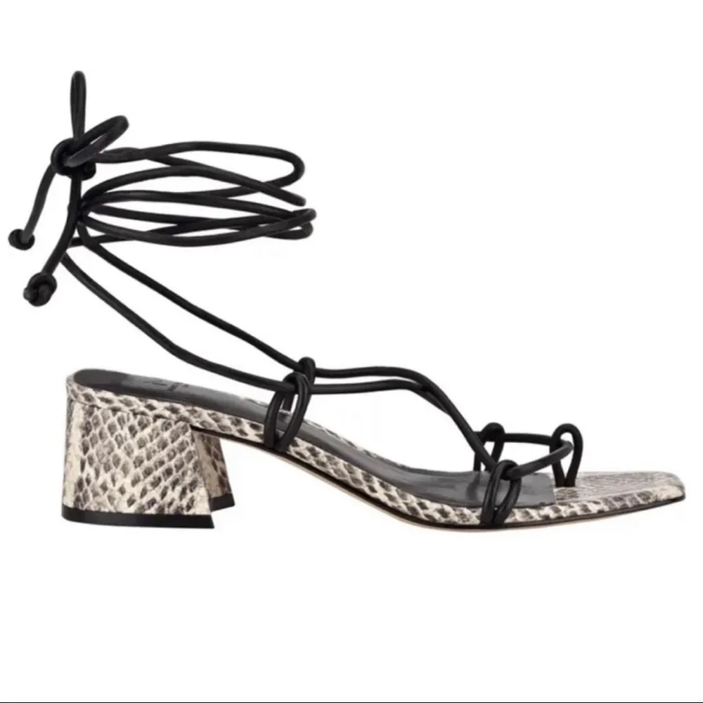 jacinda snake print lace up leather sandals vacation - Image 3