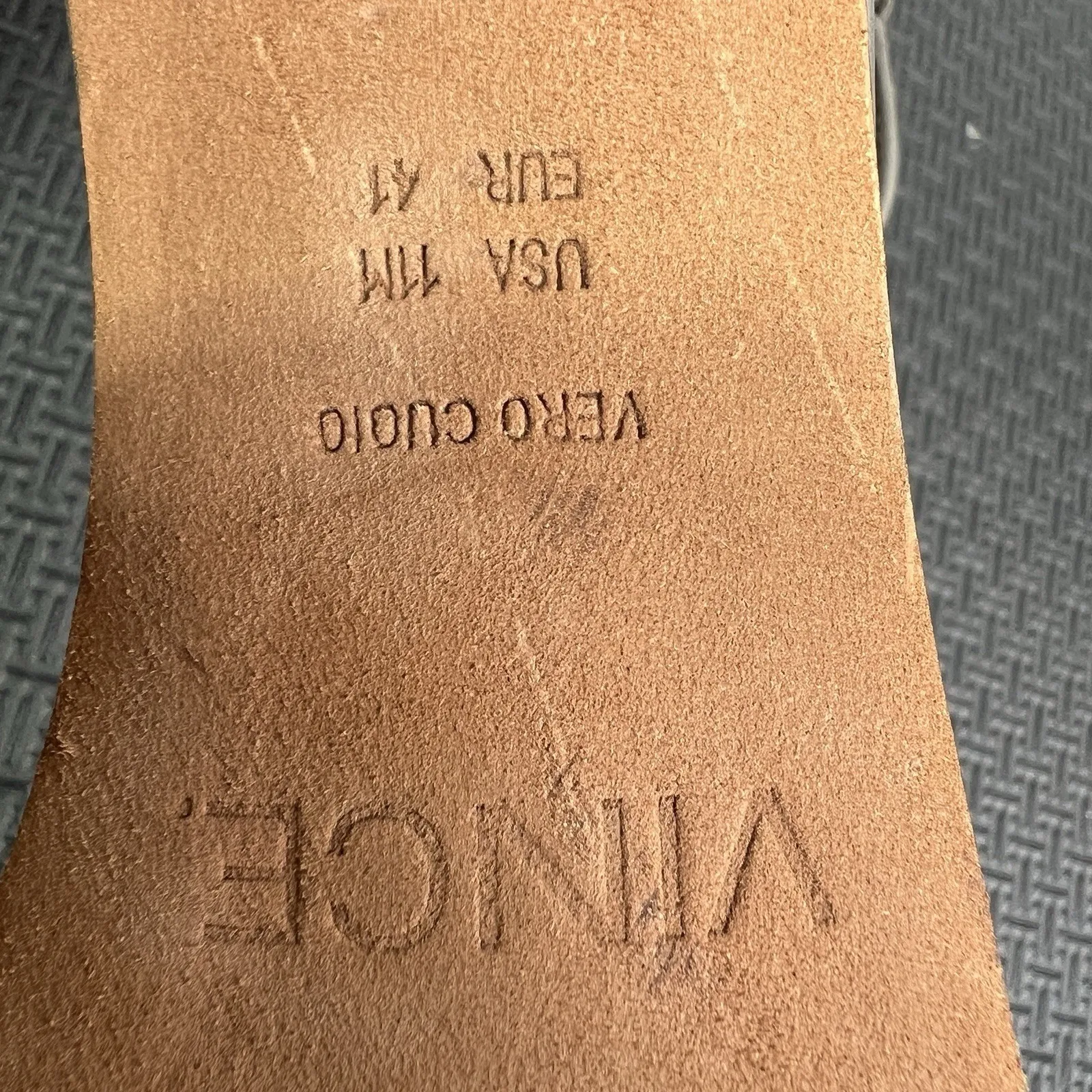 Vince Leather Ankle Strap Sandals Women's 11 M Beige Minimalist Block Heel Shoes - Image 8