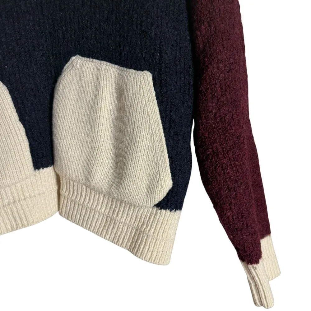 ba&sh Benji Colorblock Knit Wool Blend Pullover Sweater Size Small - Image 11