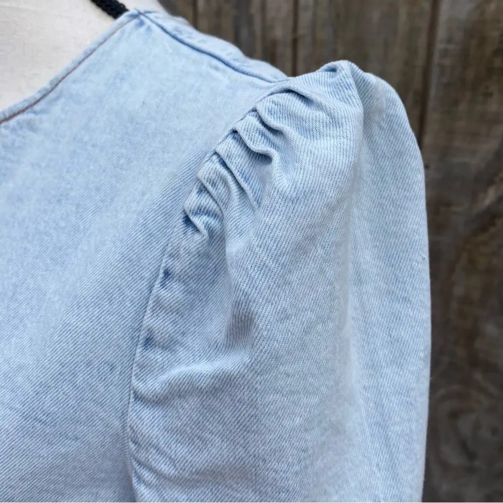 WeWoreWhat Comfort Denim Crop Top Size XS NWT - Image 10