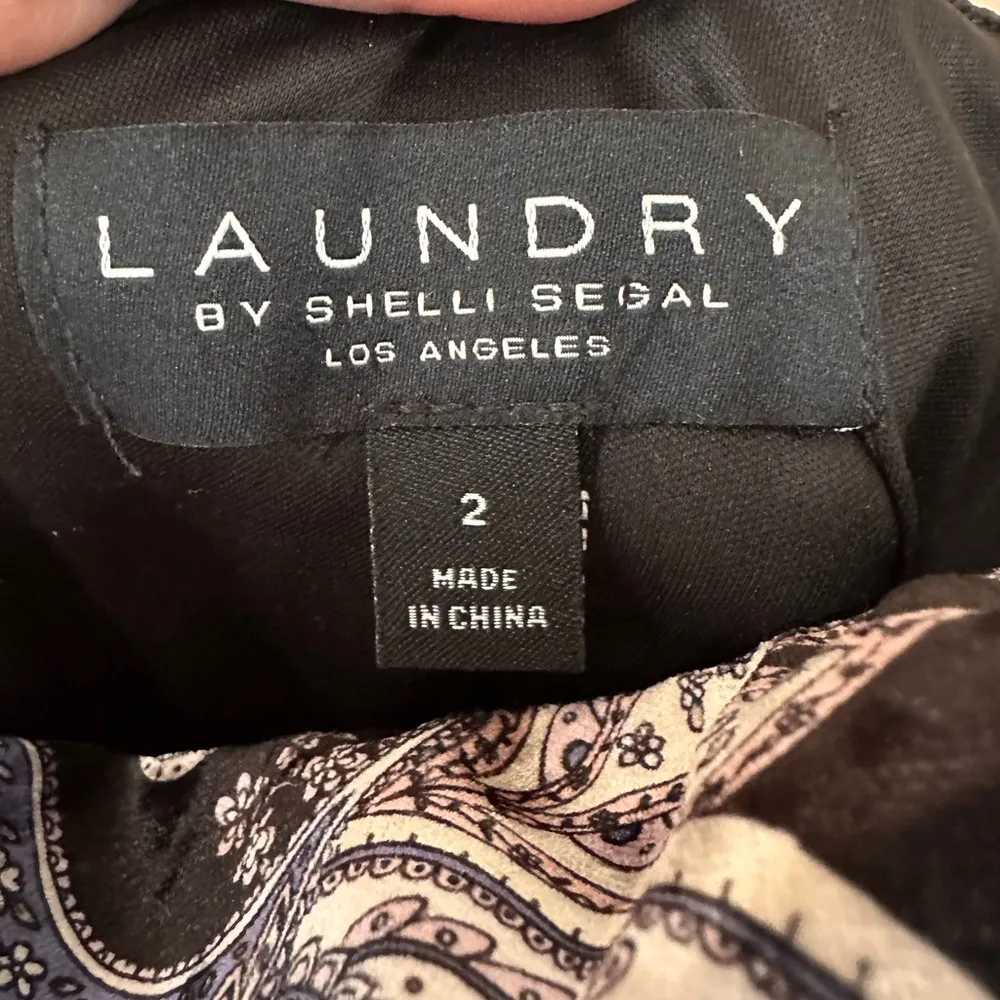 LAUNDRY by SHELLI SEGAL Ruched Paisley Midi Dress, Cowl Neck, Velvet, Sleeveless - Image 5