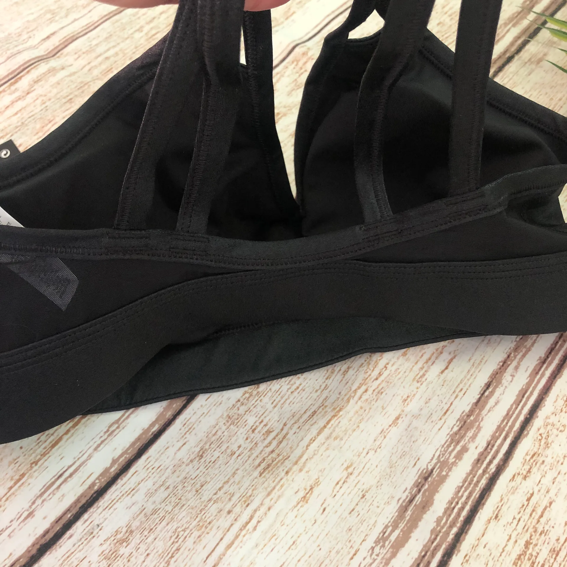 Nike New  Black Shimmer Indy Dazzle Sports Bra Size Large - Image 6