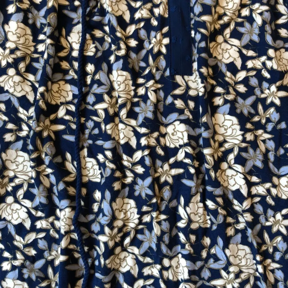 Daniel Rainn NWT Women's Blue Floral Cap Sleeve Blouse - Size Petite XS - Image 2