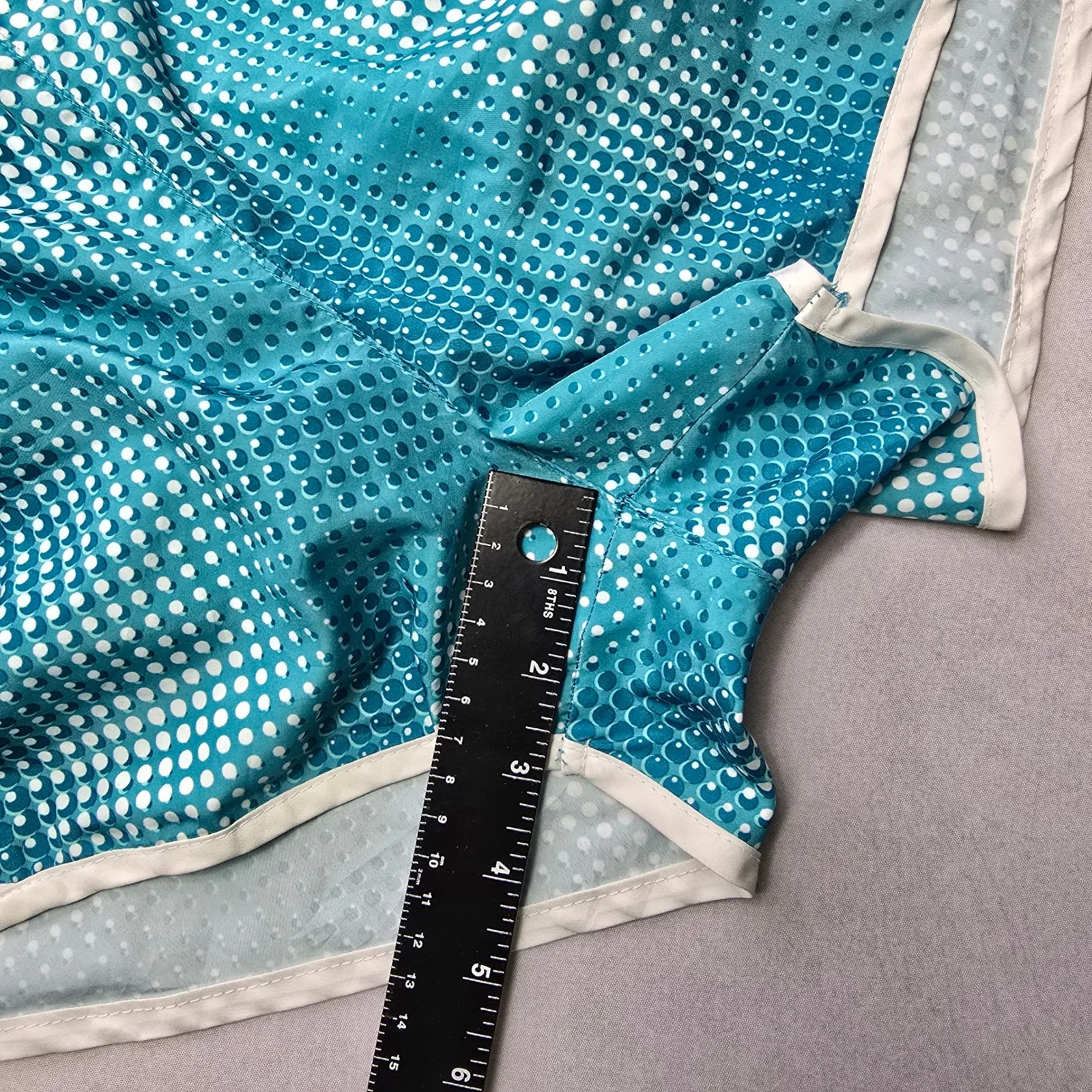 Roxy Blue White Dot Pull On Active Athletic Shorts Running Pants Shorts L Large - Image 6