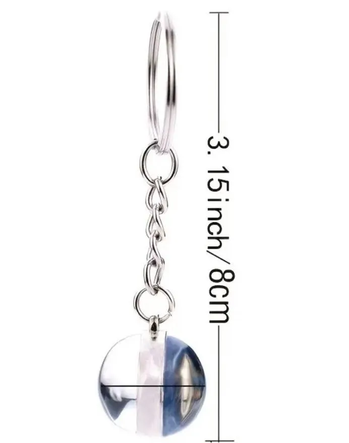 Luminous Daisy Flower Glass Ball Bag Charm/Keychain New in Packaging Yellow - Image 3