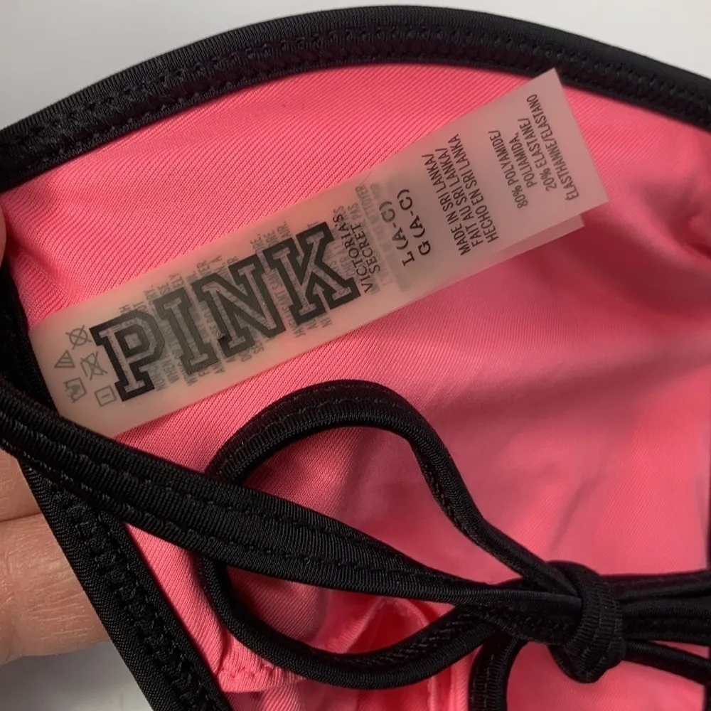 PINK‎ Victoria’s Secret halter top tie bikini top size large (A-C) - Image 3