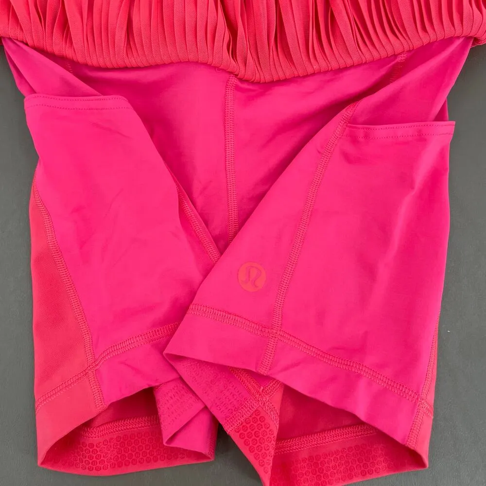 Lululemon Mesh Pleats Mid-Rise Mini Tennis Skirt Lip Gloss Pink Bright Summer 4 - Image 3