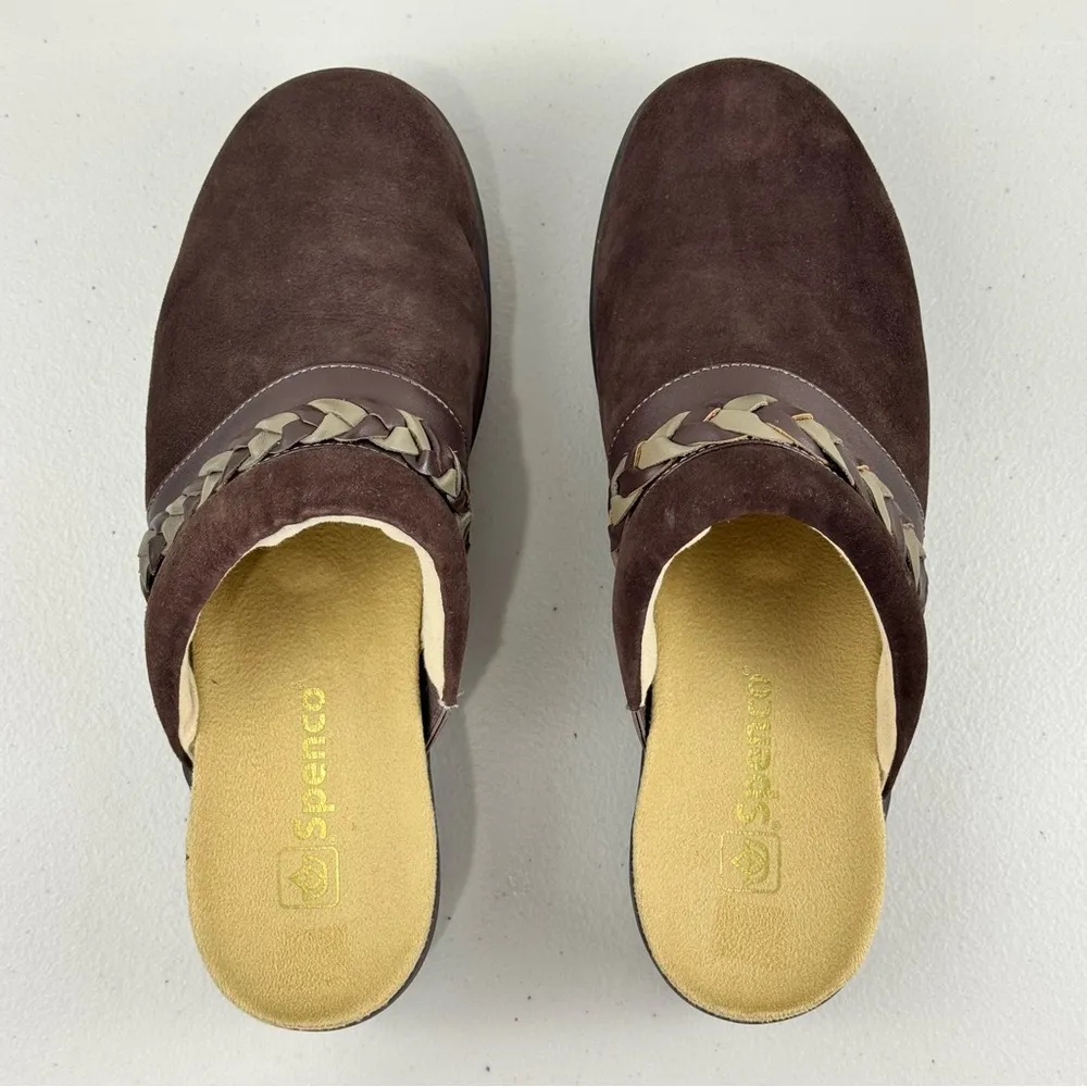 Spenco Topanga Iron Gate Brown Suede Slip - Image 6