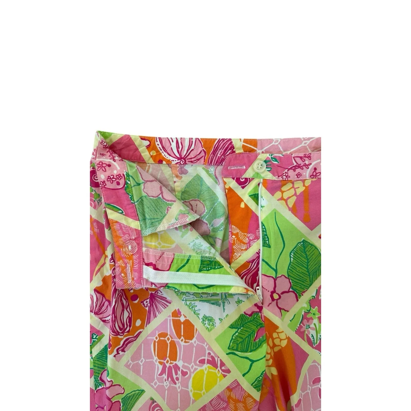 Lilly Pulitzer Surf N Patch Cropped Capri Pants Tropical Resort Women’s Size 8 - Image 5