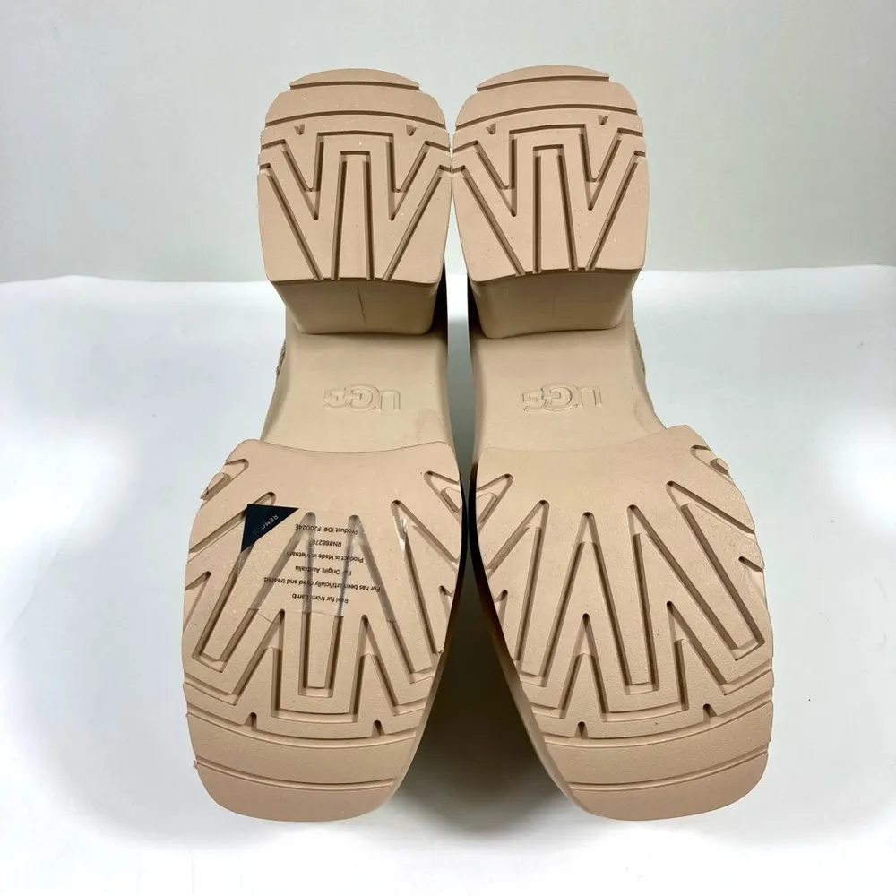UGG Mini New Heights Chunky Platform Boots Mustard Seed Size 10 NEW - Image 7