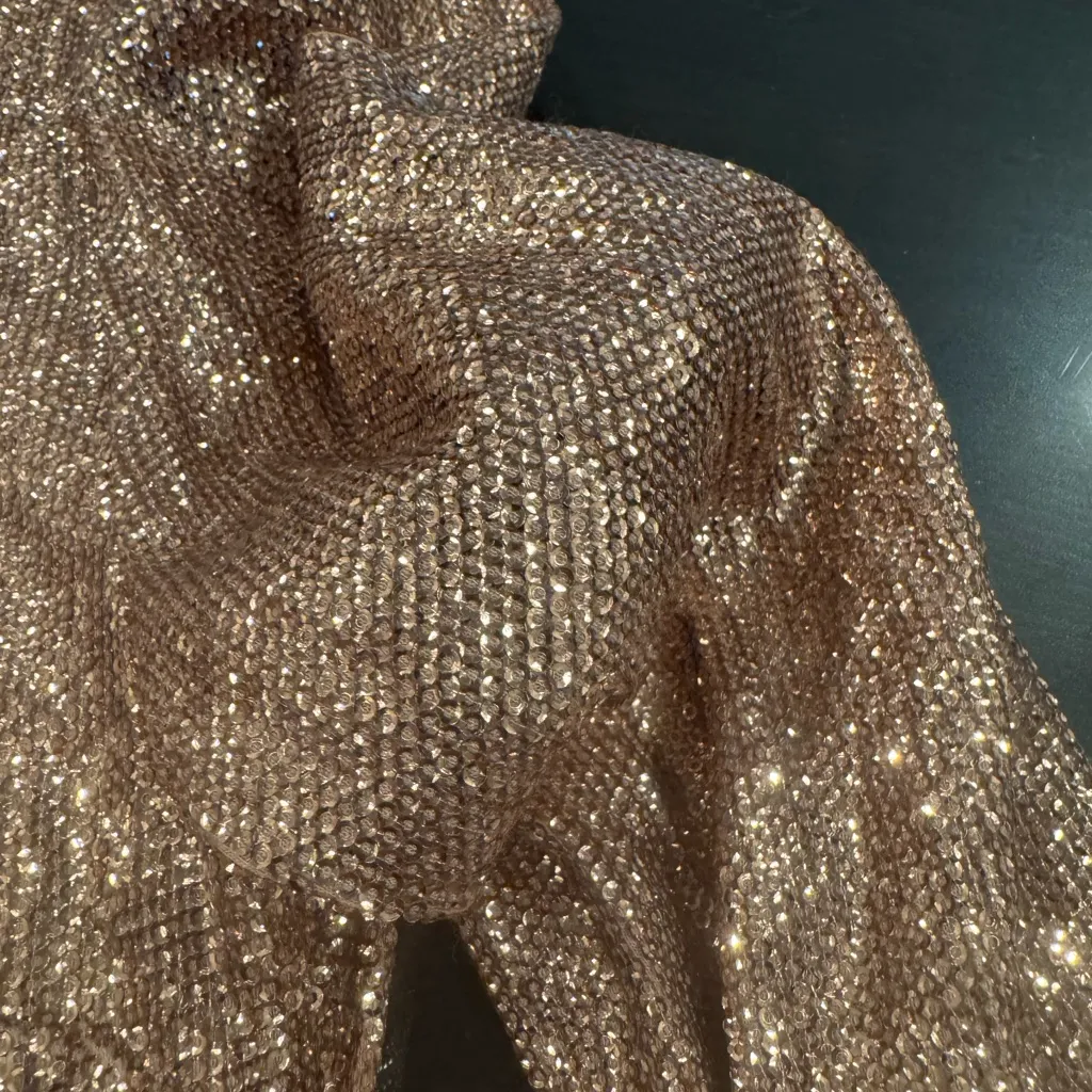 Rachel Zoe Sparkling rose Gold Sequin Top - Image 4