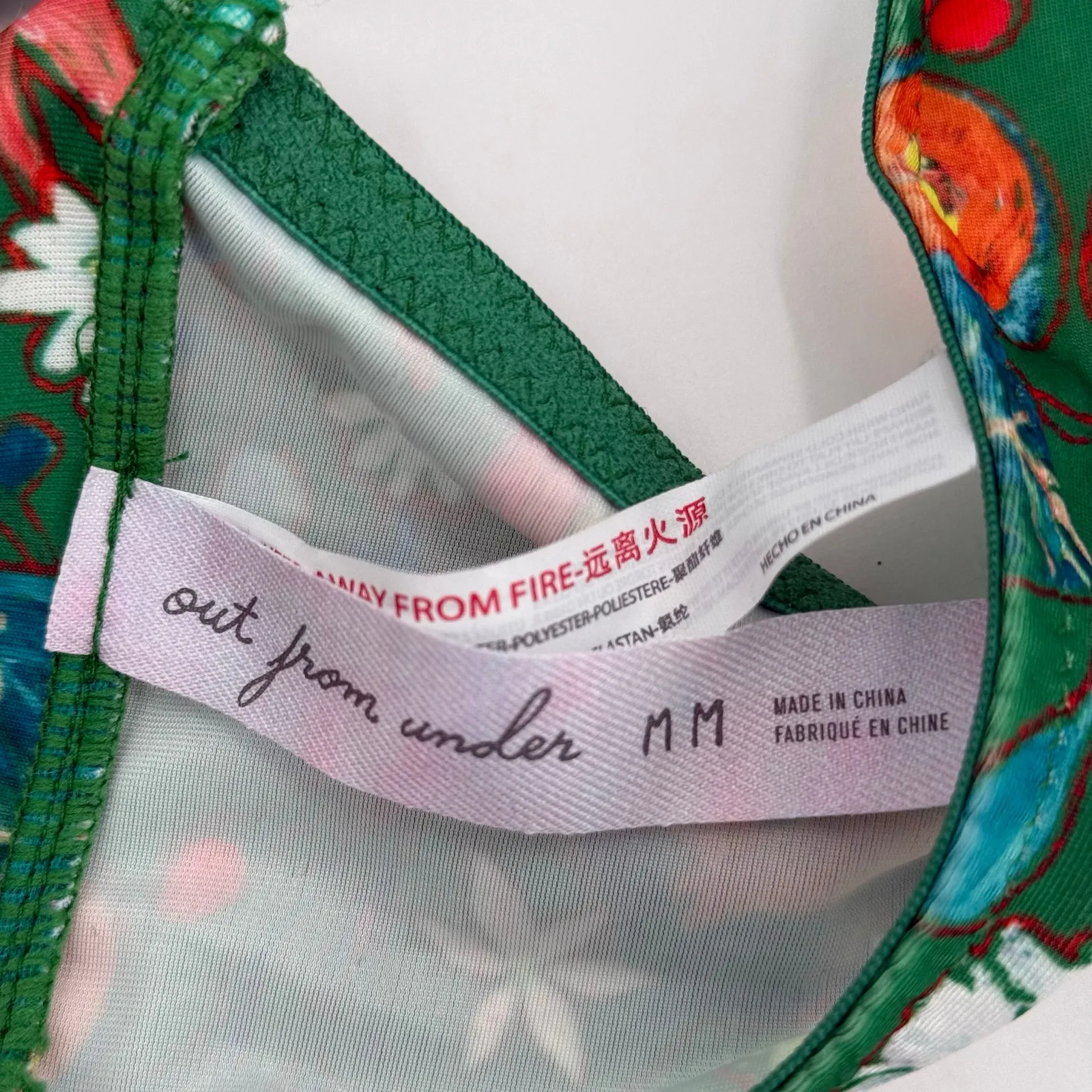 OUT FROM UNDER x Urban Outfitters Bikini Top Medium Halter Floral UO Underwire - Image 4