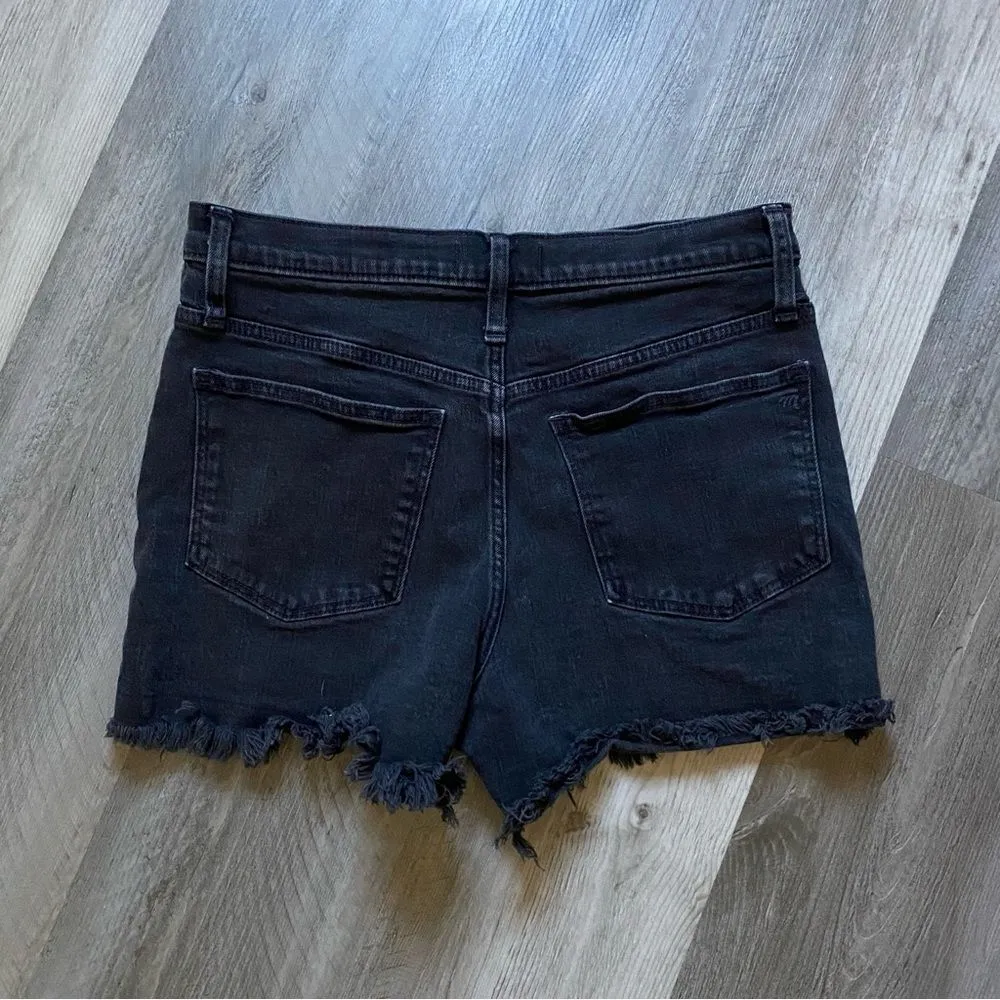 Madewell High Rise Shorts Button Fly Black 28 Waist Festival - Image 5