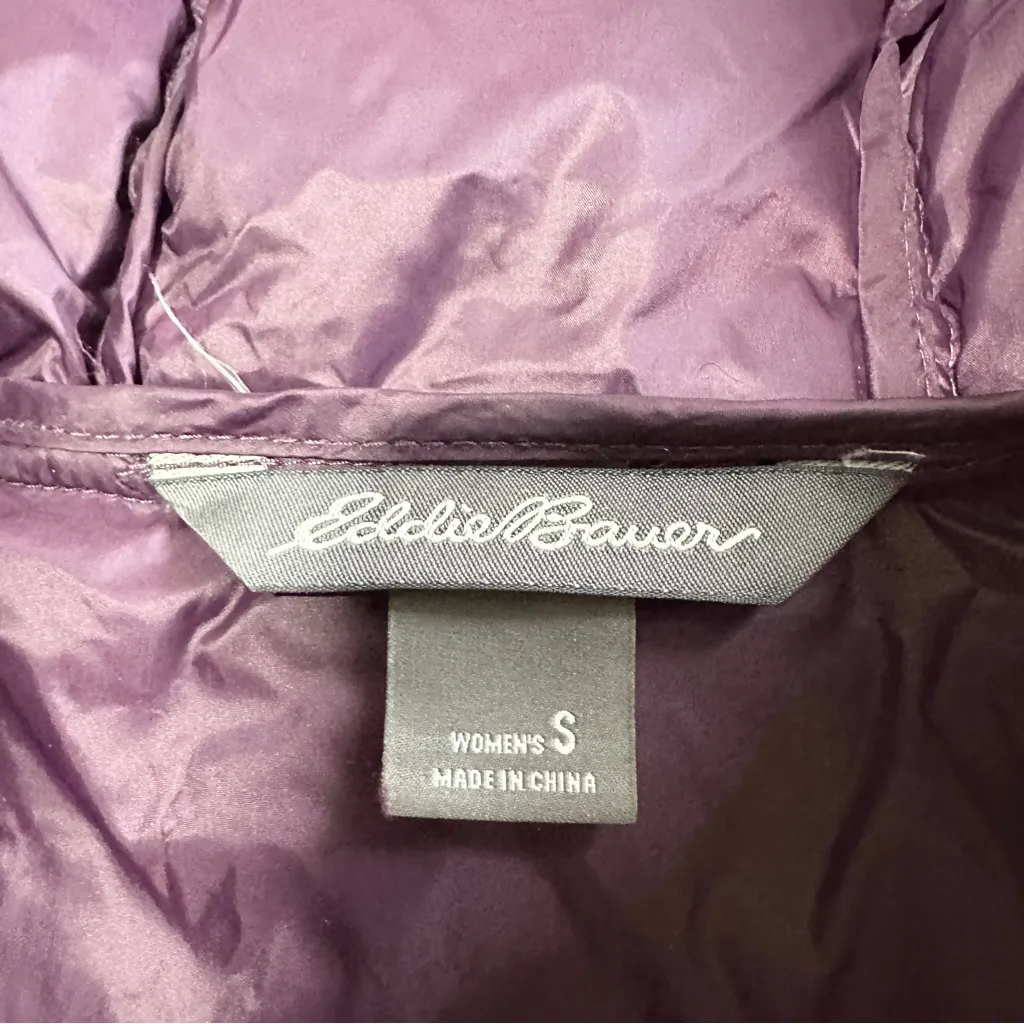 Eddie Bauer Women’s EB550 Luna Peak Down Parka Jacket Coat Hooded in Purple S - Image 11