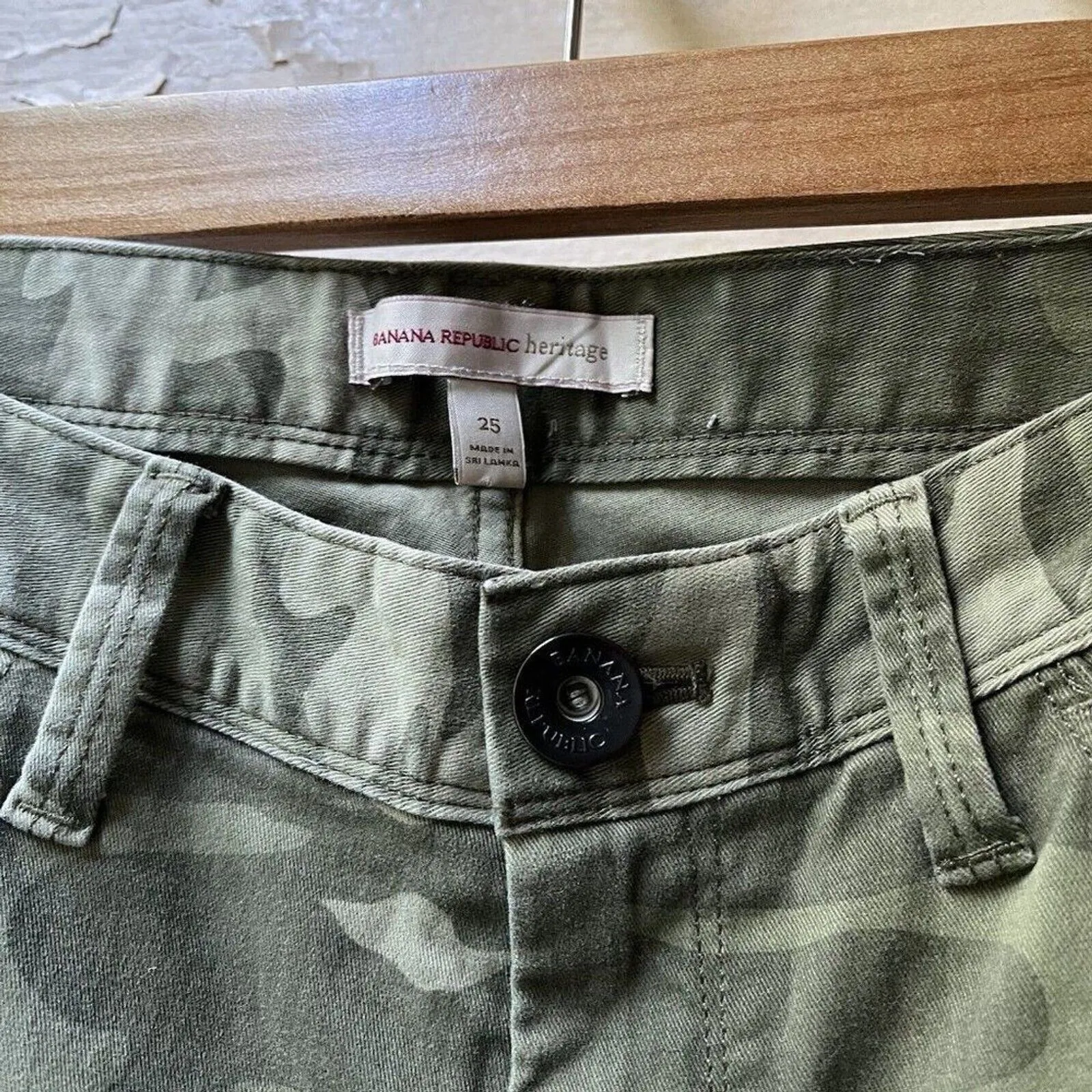 Banana Republic Heritage Skinny Jeans 25 Ankle Zip Stretch camo urban hiphop - Image 2