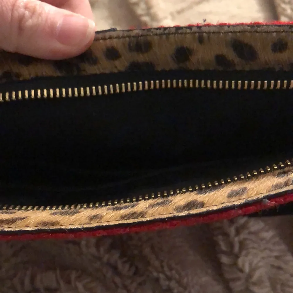 Kate Spade Medium Red Tweed Purse - Image 6