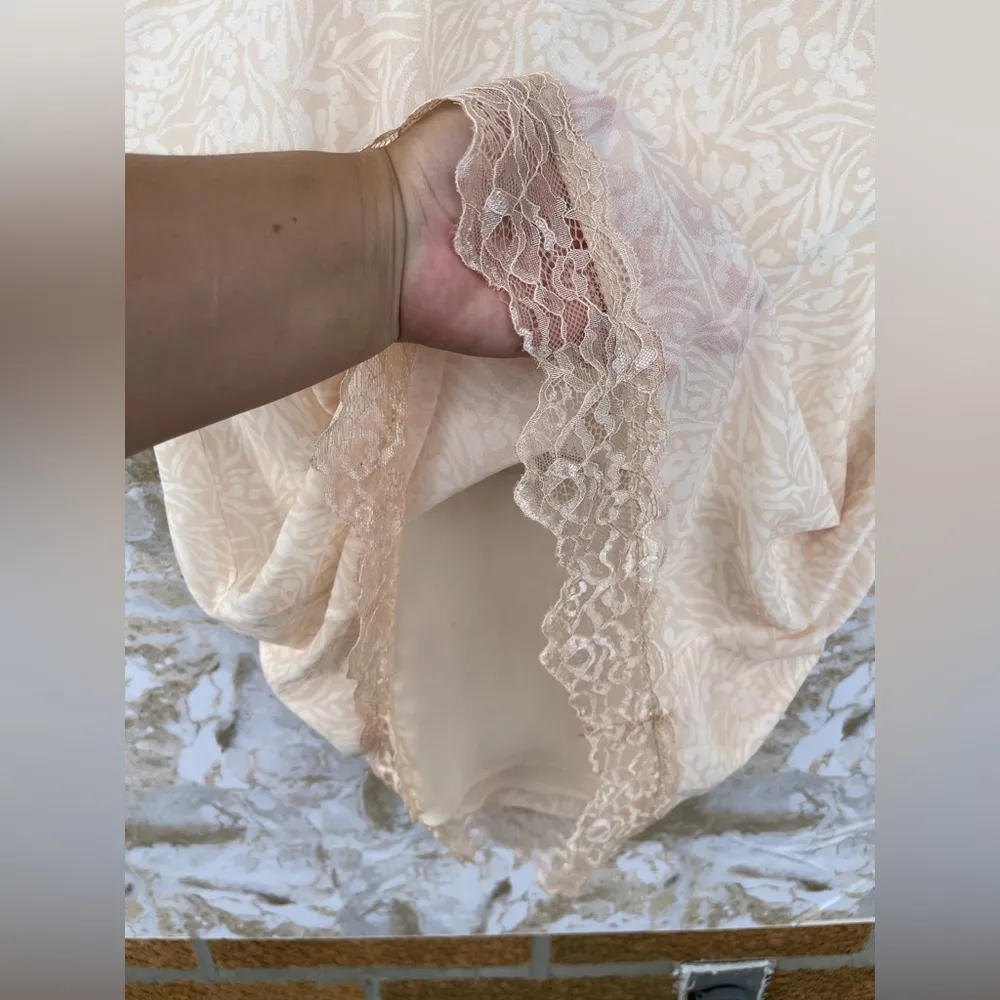 CENTRAL PARK WEST BABYDOLL HALTER NUDE LACE DRESS SIZE SMALL - Image 5